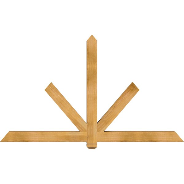 Ekena Millwork Kennewick Rough Sawn Timber Gable Bracket, Western Red Cedar, 72"W x 42"H x 4"D x 4"F, 14/12 Pitch GBW072X42X0404KEN00RWR - main